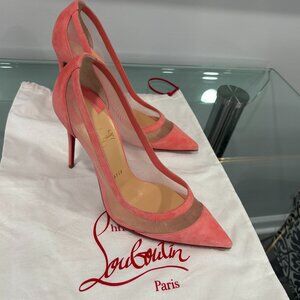 Christian Louboutin Peach Suede Heels – Size 39 – Chic & Elegant!